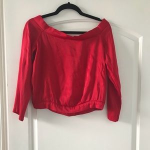 Bardot Red Off the Shoulder Top